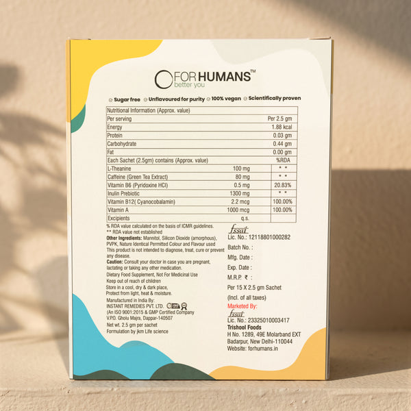 Calm Focus: L-theanine & Caffeine (15 Sachets)