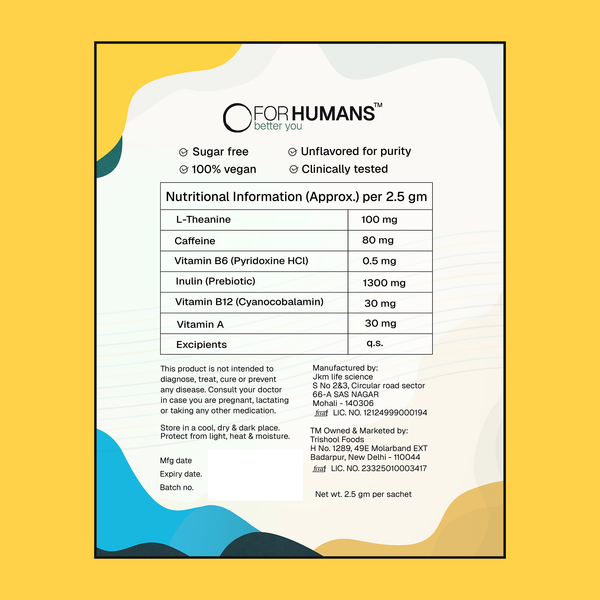 Calm Focus: L-theanine & Caffeine (15 Sachets)